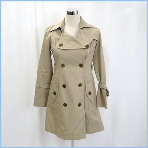 ★BURBERRY/バーバリーブルーレーベル トレンチコート 36/レディースS～M相当/ベージュ/裏ノバチェック/コットン100%/アウター&1577906318