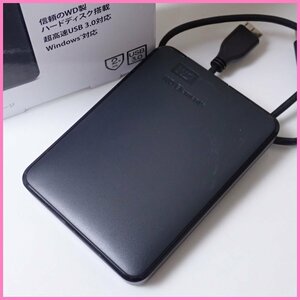 ★WD Elements ポータブルHDD WDBUZG0010BBK-JESE/1TB/動作品/付属品あり&1946500004