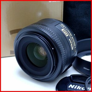 ★Nikon/ニコン AF-S DX NIKKOR 35mm F1.8G レンズ/オートフォーカス/キャップ類・レンズフード・ケース・外箱付/ジャンク扱い&1938900394