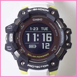 ★美品 CASIO/カシオ G-SHOCK G-SQUAD GBD-H1000-1A7JR ブラック×ホワイト/GPS電波ソーラー/心拍計測/MIP液晶&1245800292