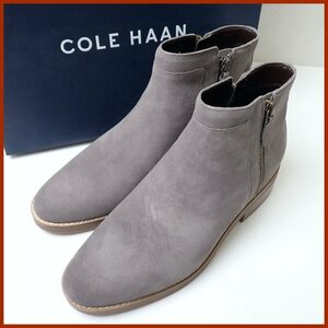 ★未使用 Cole Haan/コールハーン レネ ブーティー 40mm ショートブーツ 8.5/25.5cm相当/ストームクラウドグレー/スエード&1029004772