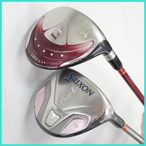 ★レディース用 フェアウェイウッド 2本セット/TOBUNDA TRY FIT 3W 16.5°/SRIXON GiE-L 4W 17°/フレックスL&1932000086