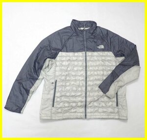 ★THE NORTH FACE/ザノースフェイス サーモボール 中綿ジャケット メンズXL/グレー×ダークグレー/ナイロン100%&1950300010