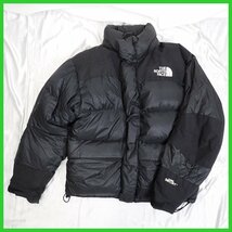 ★THE NORTH FACE/ザノースフェイス オールドバフィンジャケット S/メンズLL相当/ブラック/ナイロン/ダウン/GORE DRYLOFT&1577906256_画像1