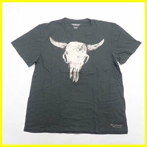 ★未使用 Denim&Supply/デニム&サプライ ラルフローレン Vネック 半袖Tシャツ メンズXXL/ダークグレー/コットン100%&1743500365