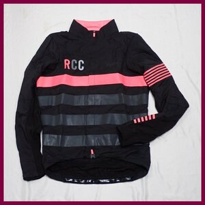 ★ラファ RCC メンズ プロチーム インサレーティッド ジャケット メンズS/ブラック/ロゴプリント/ナイロン/サイクリングウェア&1358800575