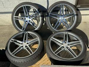 GHOSTLINE ゴーストライン LG4 TM 19インチ19inch 8.5J offset+45mm PCD100/5穴　タイヤ225/35R19 4本