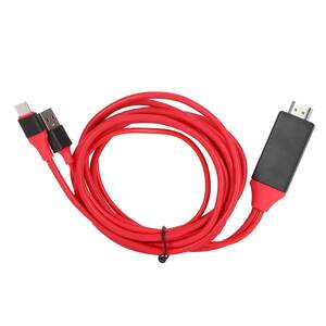 HDMI Lightning 変換ケーブル HDMI分配器 2m iPhone アイフォン ipad mini iPod スマホ高解像度 1080p 画面 ライトニング 充電 アダプタ