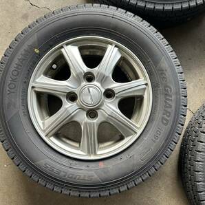 145/80R12 80/78N LT ヨコハマ アイスガードIG91 2023年 社外アルミ PRD 12×4.0 J 冬タイヤ4本セット の画像2