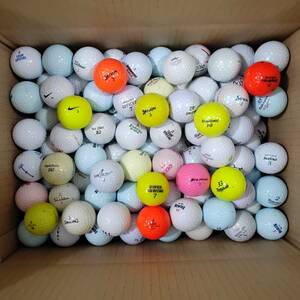 ②ゴルフボール ロストボール 150球 メーカー混合 Titileist / SRIXON / XXIO / NIKE / TOURSTAGE 他 練習用 　#0489/1