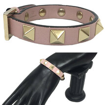 Valentino Garavani ヴァレンティノ Rockstud ロックスタッズ ブレスレット レザー ピンク aq9086_画像2