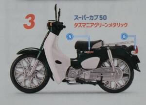 Honda スーパーカブキットコレクション 1/24 スーパーカブ50 ♯3 タスマニアグリーンメタリック 送料230円~ ホンダ　カブ