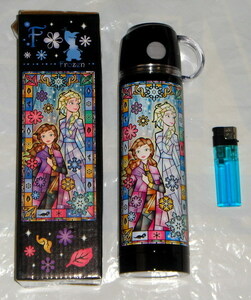 【アナと雪の女王2】　コップ付きステンレスボトル　水筒　アナ　エルサ　新品