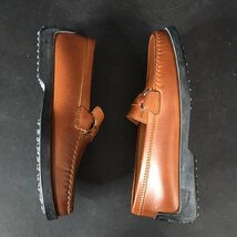 ER1209-18-3 TOD`S トッズ レザーシューズ ドライビングシューズ 35 1/2 ブラウン イタリア製 80サイズ_画像5