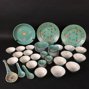 ER1214-8-3 中国 景徳鎮 西江 陶磁器 ラーメン鉢 茶碗 平皿 小皿 骨董品 最大25.5cm 大量 まとめ 最大直径25.5cm 100サイズ