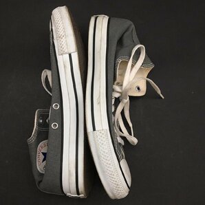 ER0122-2-4 CONVERSE ALL ASTAR ハイカット グレー スニーカー 26㎝ 1C988 キャンバス スレ有 ファッション 小物 コンバース 60サイズの画像4