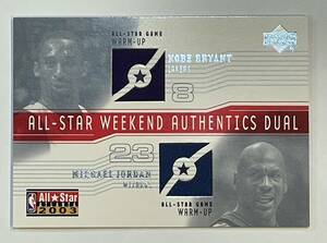 UD2003AS last game Michael Jordan and Kobe warmup jersey card 2003年ASラストゲームジョーダン&コービーウォームアップジャージカード