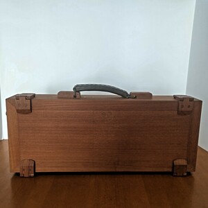  hand Sam * all wood * tackle box * used beautiful goods * cheeks material 