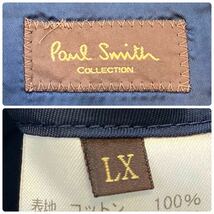 希少LX/美品 ●Paul Smith COLLECTION ポールスミスコレクション テーラードジャケット ストライプ ステッチ シングル ダークネイビー_画像5