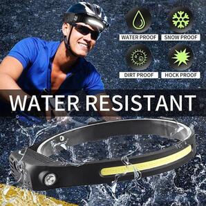 超強力LEDヘッドライト! USB-C 充電式 センサースイッチ付き!キャンプ サイクリング ランニング 夜釣り 夜間工事に ヘッドランプ