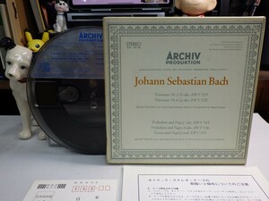 【￥1,000～】Reel-to-reel-tape 7inch｜オープンリール★ARCHIV国内/4TRACK★J.S.BACH：WERKE FOR ORGEL, BWV525,530,〜｜Helmut Walcha