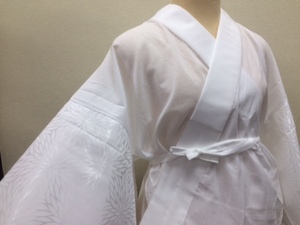 礼装用留袖　お茶会・舞踊◆丸洗い出来て重宝いたします。バチ衿袖付き半襦袢　身頃はさらし！（袖・半衿・ひも付き）Ｌサイズ 日本製