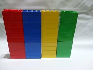 #2159 Lego Duplo блок 2×4 40 шт красный / синий / желтый / желтый зеленый # красочный совместно 