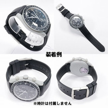 Swatch×OMEGA スウォッチ×オメガ 専用ラバーベルト Mercury ＆ Moon（ブラック） 尾錠付き _画像8