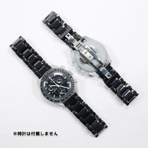 【サイズ調整無料！】 Swatch×OMEGA スウォッチ×オメガ 対応セラミックベルト ブラック Ｄバックル付き _画像7