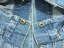 Relume Jeans レリューム ジーンズ ビンテージ スタイル １ポケット 縦落ち ジージャン Ｍ ハチノス デニム トラッカー ジャケット_画像6