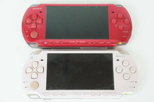 【1円スタート】PSP　2000　3000　2台セット　ジャンク　レッド　ピンク　SONY