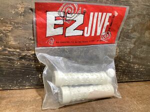 OLD BMX 【 EZ JIVE GRIPS 】 イージー ジャイブ グリップ ホワイト 新品 検) OLD MTB Vintage MADE IN USA 渦巻きグリップ