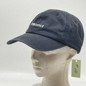 ☆KO1543□Marmot マーモット コットン ロゴキャップ 帽子 ブラック