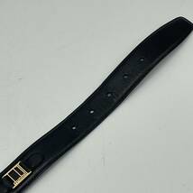 KO1236□ dunhill ダンヒル レザー ロゴプレート ゴールド金具 ベルト ブラック 36-90サイズ ビジネス 紳士 メンズ_画像5