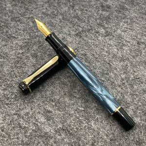 PE1533□Pelikan ペリカン 万年筆 M200 マーブルグリーン クラシック ペン先 F 筆記未確認 良好