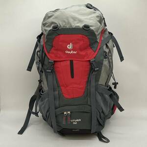 ⑩BN2728□ deuter ドイター FUTURA 43 リュックサック ザック ナイロン レッド×グレー 2層式