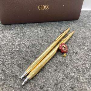 PE1427□2本セット CROSS クロス ツイスト式 ボールペン シャープペンシル クラシック センチュリー 18KT GOLD FILLED 18金張 箱付き