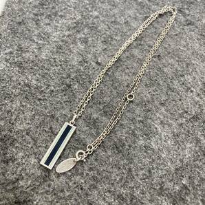 KO1686□Paul Smith ポールスミス チェーン ペンダント ネックレス SILVER刻印 銀製 プレート モチーフの画像2