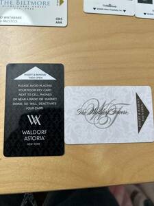 NYC The Waldorf Astoria Towers room keyタワーと 通常部屋2タイプ各一枚