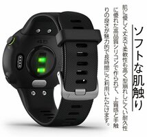 Garmin forerunner45専用バンド 交換用ベルト スマートウォッチ 替えベルト シリコンベルト 柔軟なシリコン 防水 通気性 軽量 調節可能_画像4