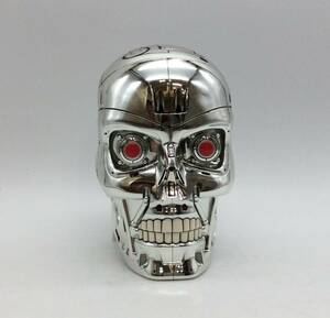 #1919 ターミネーター ドクロ T-800 ポップコーンバケツ お菓子入れ 小物入れ T2-3D スカル シュワルツェネッガー USJ 現状品