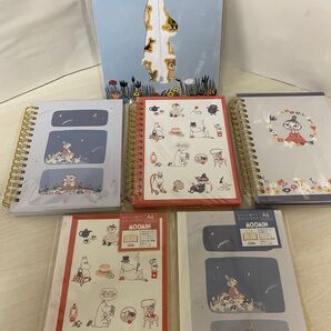 ムーミンA6リングノート3種&フリーノート2種&シールパック計6点セット