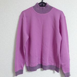 美品　カルヴェン　CARVEN ニット　セーター　紫　ハイネック　9号　長袖　ウール　日本製