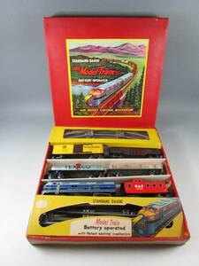 当時物 ブリキ 汽車セット ラージモデル トレインセット LARGE Model Train SET 日本製 輸出用？ 元箱入り