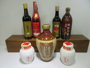 7本セット 中国酒・韓国酒(紹興酒,花彫酒,老酒,越龍山,ワイン) 500-750ml 15-17% 容量度数不明品有り 未開栓 古酒 1円スタート/1-19-10