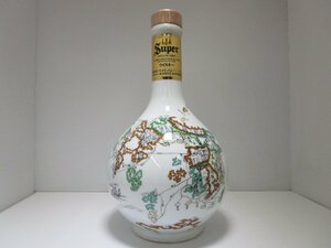 スーパーニッカ 有田焼 九州地方 古地図 陶器 600ml(998g) 43% NIKKA Super 国産 ウイスキー 未開栓 古酒 /B34918