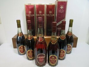 6本セット カミュ グランド VSOP CAMUS 700ml×5/1000ml×1 コニャックブランデー 未開栓 古酒 1円スタート 箱×4/1-24-5