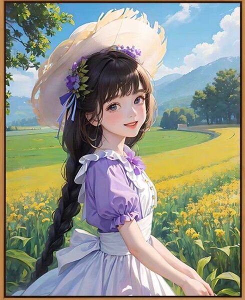 クロスステッチキット ガールズコレクション⑫ (11CT、図案印刷あり)