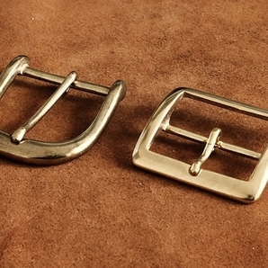 真鍮製 レザーベルト用バックル（スクエア）ベルト幅40mm：ブラス ギャリソンベルト 大きい カスタムパーツ 美錠 メンズ 付け替え 交換の画像4