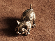 真鍮 オーナメント（2個セット 猫）ネコ ねこ キャット ペット 動物 置物 黄金 インテリア ゴールド アニマル グッズ ブラス 小さい_画像5